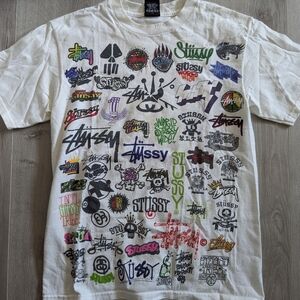 Vintage Stussy Logo All Over Print single stiched